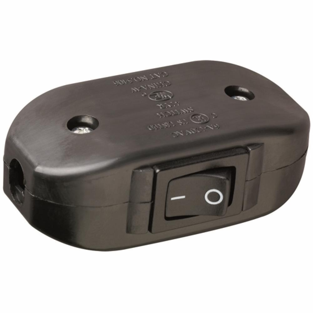 HEAVY DUTY FEED THRU CORD SW BK