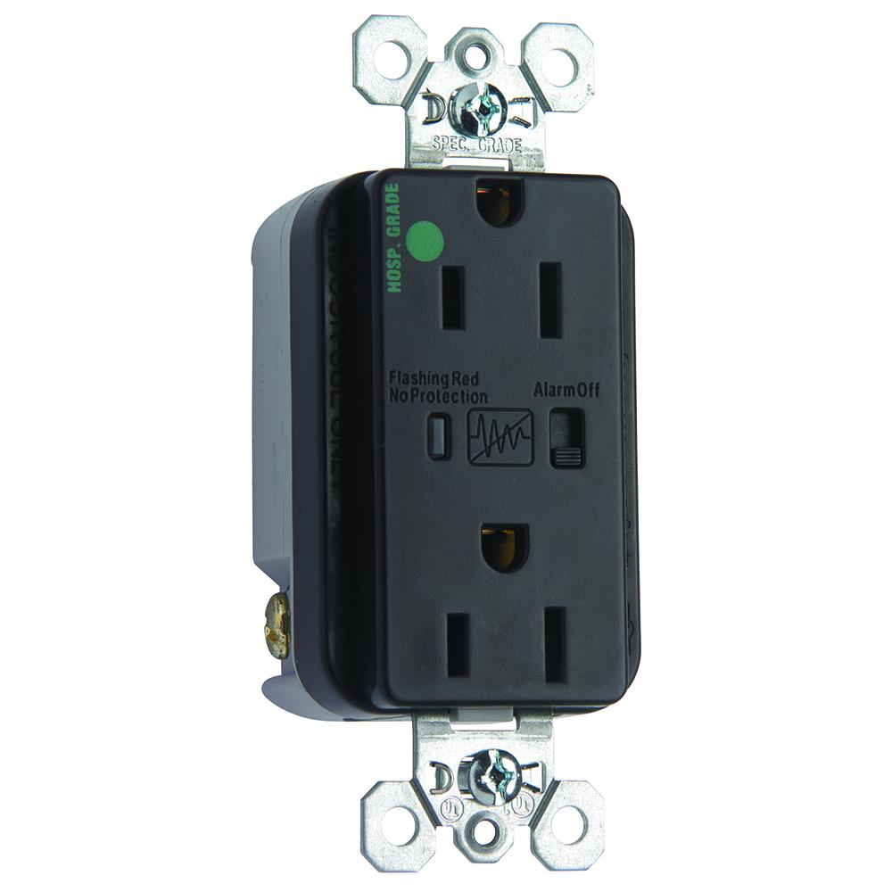 HG TVSS RECEPT 15A 125V BROWN