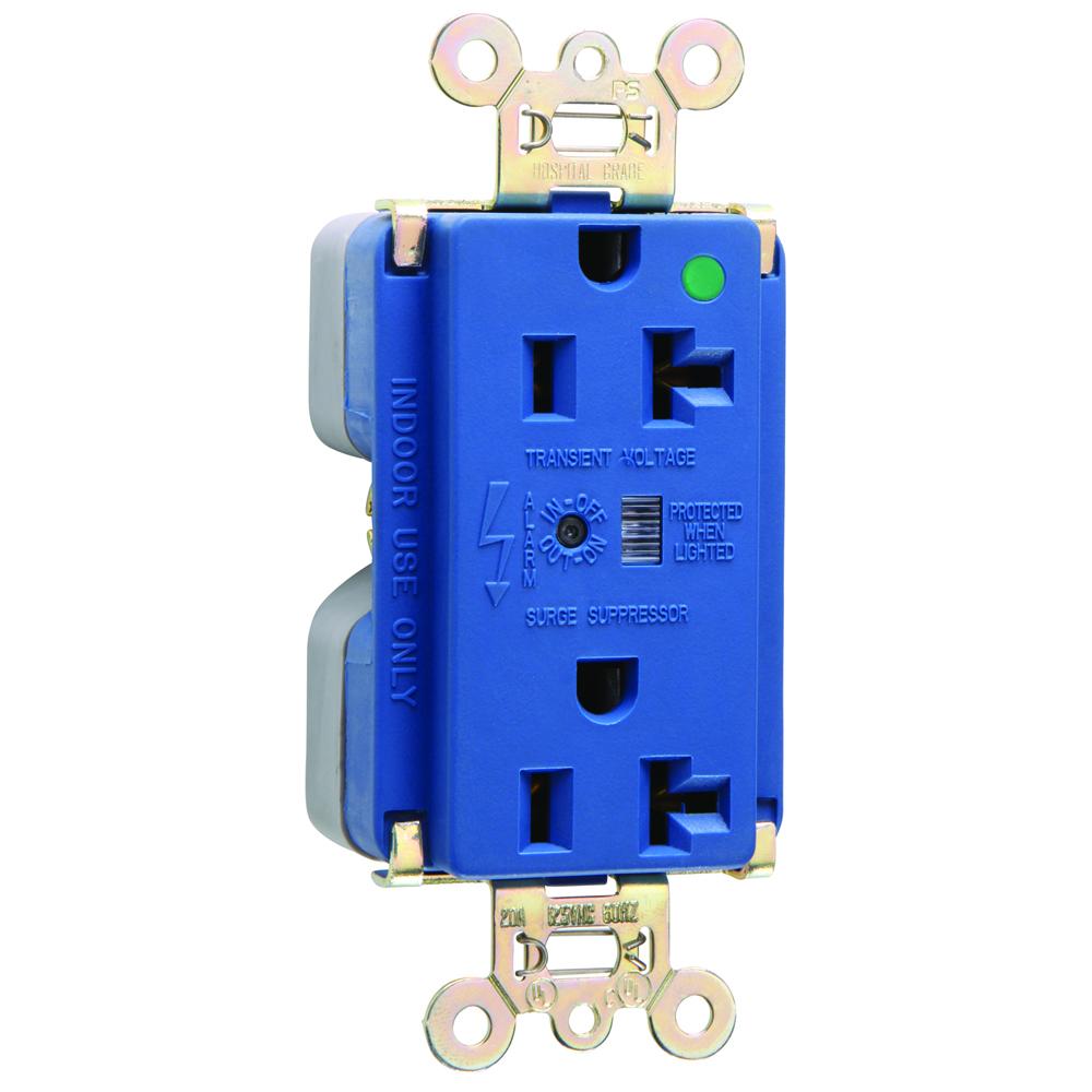 HG TVSS RECEPT 20A 125V BLUE