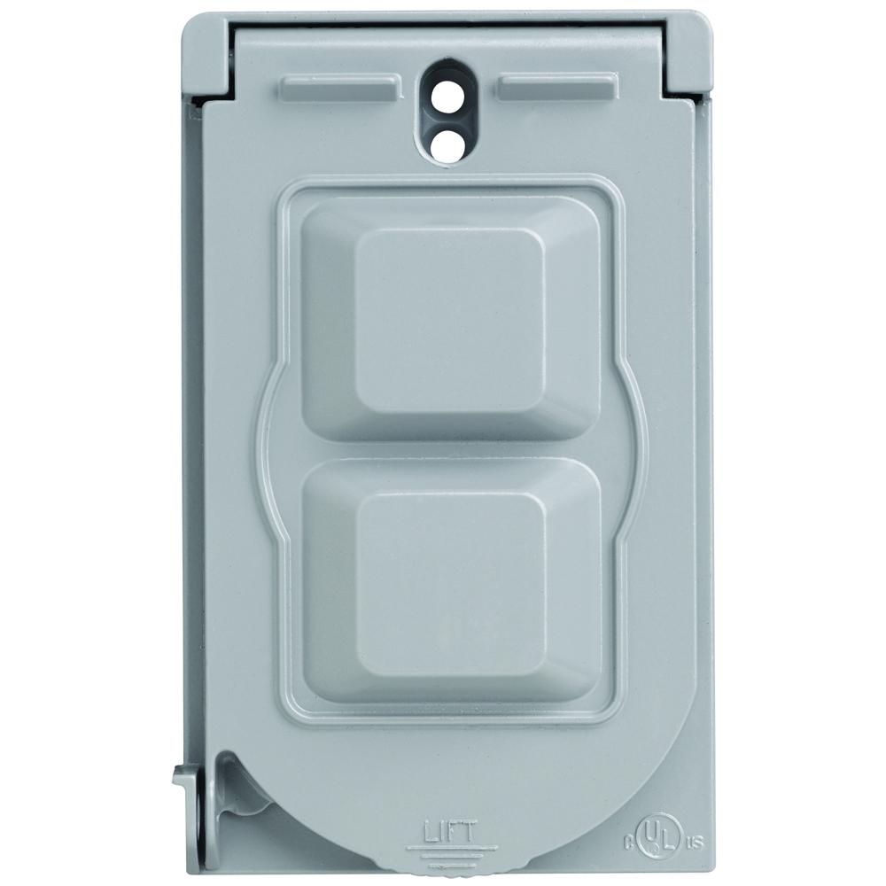 WP 1G VERT TOGGLE COVER W/ SWITCH