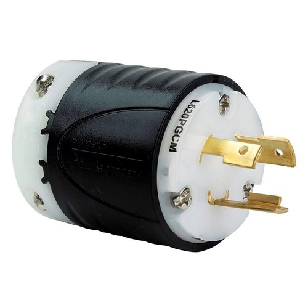 TURNLOK GCM PLUG 3W 20A 250V B&W