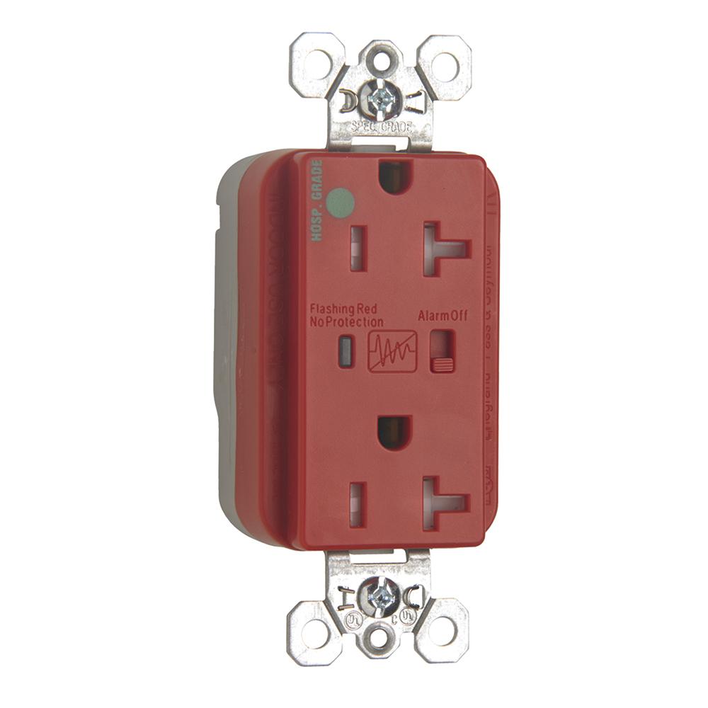 PT HG SPD REC TR 20A/125V ALARM RED