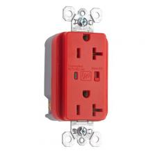 Legrand-Pass & Seymour 5362REDSP - TVSS RECP 20A 125V ALARM RED