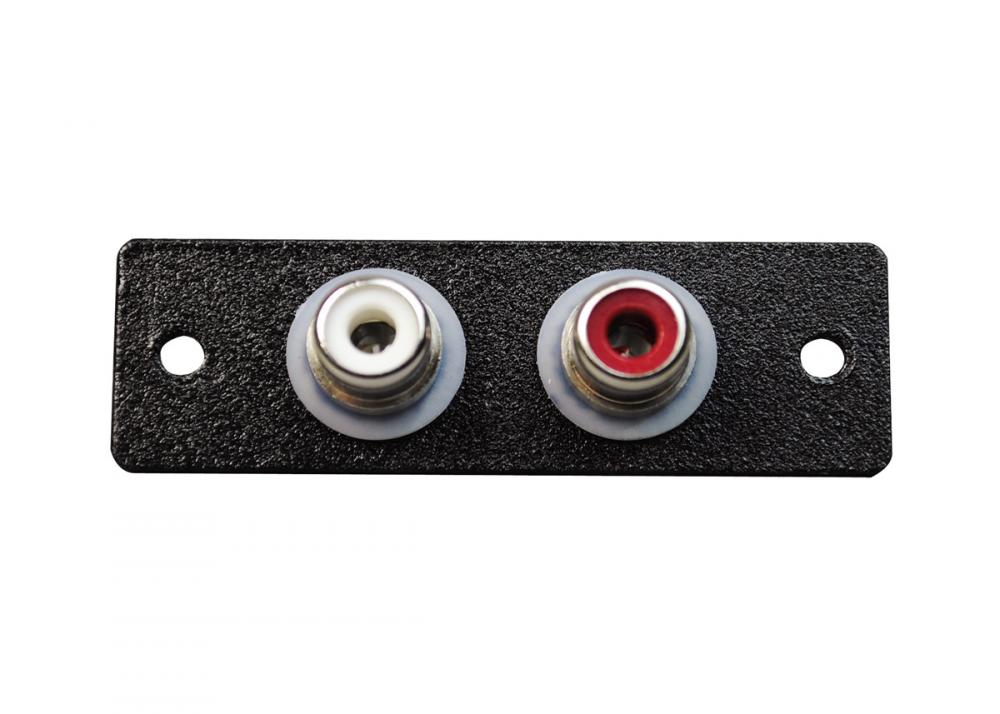 1P,BLACK,TWO RCA SOLDER,
