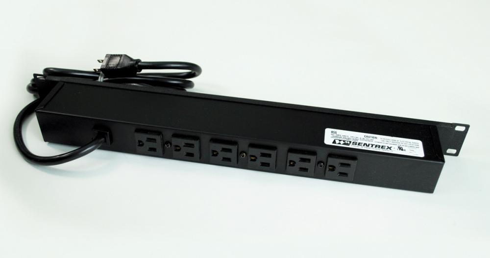 SENTREX 15A, 1U, 5R OL, SW,15FT, BK