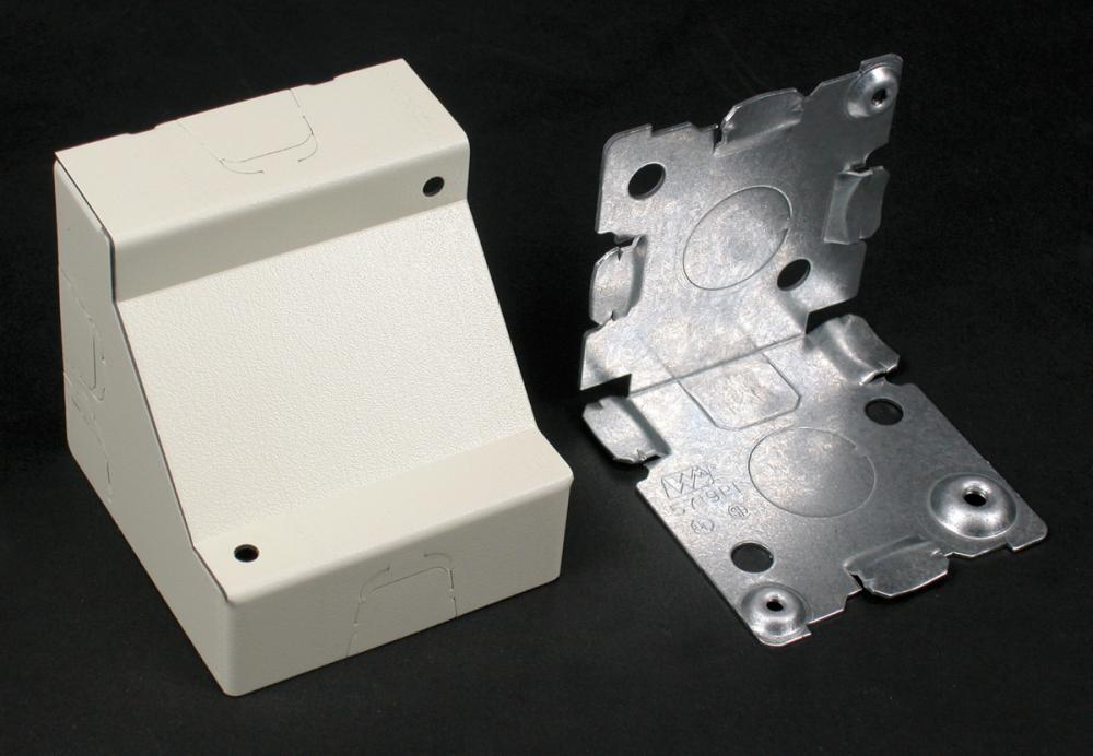 STL CORNER BOX 2 1/2IN. DEEP WHITE