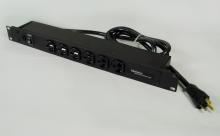 Legrand-Wiremold J60B2B20 - 20A, 1U, 6F OL, SW, 15FT, BK