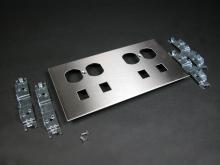 Legrand-Wiremold S4046DRJ-2 - DPLX RCPT & MOD JACK CVR 2G-SS