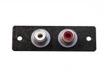 Legrand-Wiremold AV6001BK - 1P,BLACK,TWO RCA SOLDER,