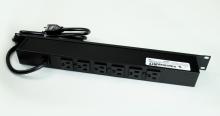 Legrand-Wiremold R5S-15 - SENTREX 15A, 1U, 5R OL, SW,15FT, BK