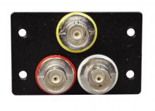 Legrand-Wiremold AV5002BK - 2P,BLACK,THREE BNC F/F