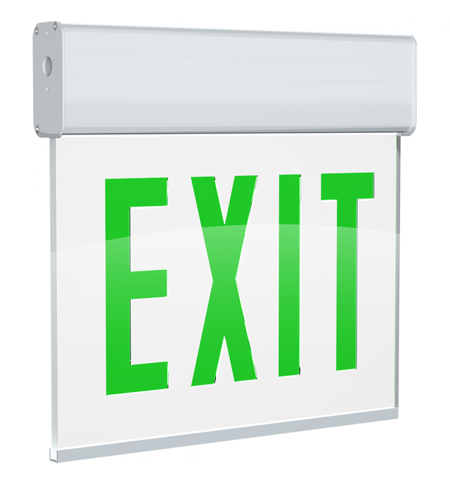 EXIT 1FACE EM GR-L CL-PANEL WH-HSNG