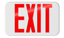 RAB Lighting EXIT34-RG/E - EXIT UNV FC EM RED/GR-LETTER WH-HSNG