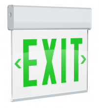 RAB Lighting EXITEDGE-1GWPW - EDGELIT EXIT 1FACE GR-L WH-PANEL WH-HSNG