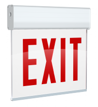 RAB Lighting EXITEDGE-1WPW - EXIT 1FACE RED-LET WH-PANEL WH-HSNG