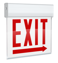 RAB Lighting EXITEDGE-1WPWRACH - EDG CH EXIT 1FACE WH-P WH-H RIGHT-ARW