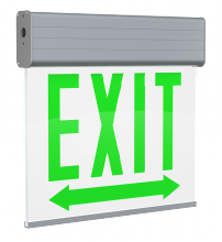 RAB Lighting EXITEDGE-WPDACH - EDGELIT CH EXIT 2FC WH-P AL-H DOUBLEARW