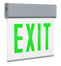 RAB Lighting EXITEDGE-1GWPS/E - EXIT 1FACE EM GR-L WH-P AL-H