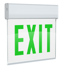 RAB Lighting EXITEDGE-1GW/E - EXIT 1FACE EM GR-L CL-PANEL WH-HSNG