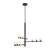 Juniper 3 Head Black/Opal Glass LED Chandelier