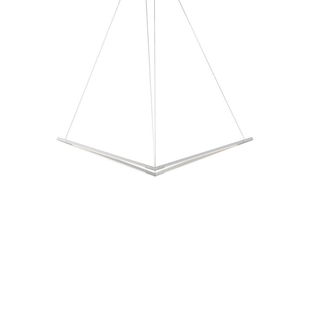 Z-Bar Pendant Small Bird, Soft Warm, Silver, 34&#34; x 10.5&#34; x 6.7&#34;