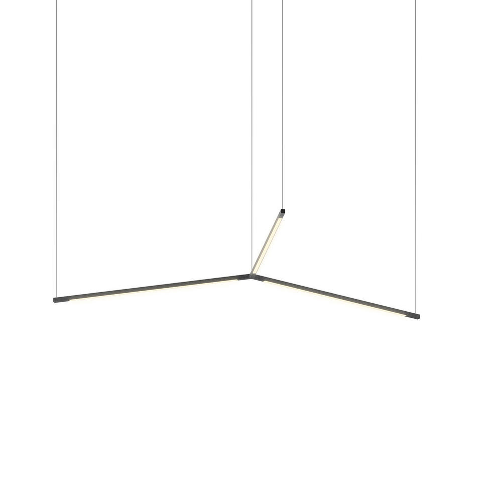 Z-Bar Pendant Medium Trio, Matte Black (24&#34; light bars)