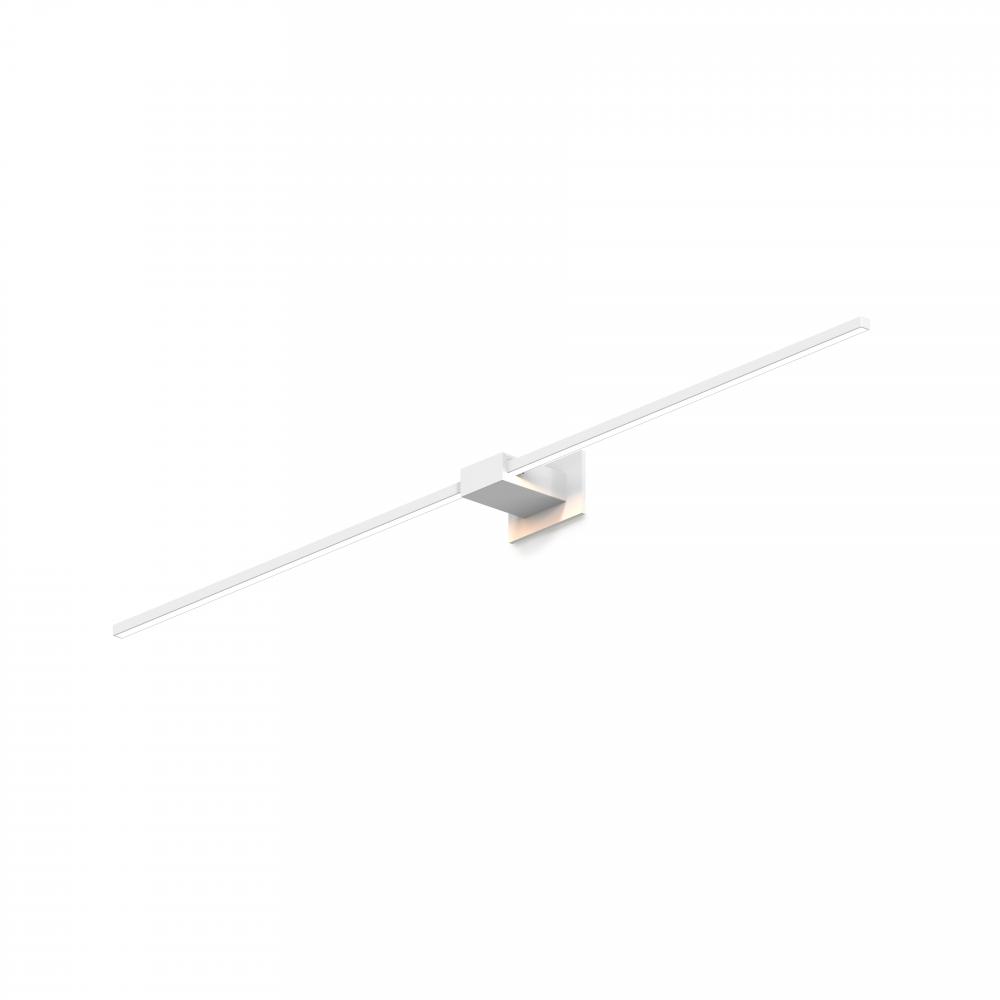 Z-Bar Wall Sconce, Soft Warm, Matte White, 48,&#34; Center Mount