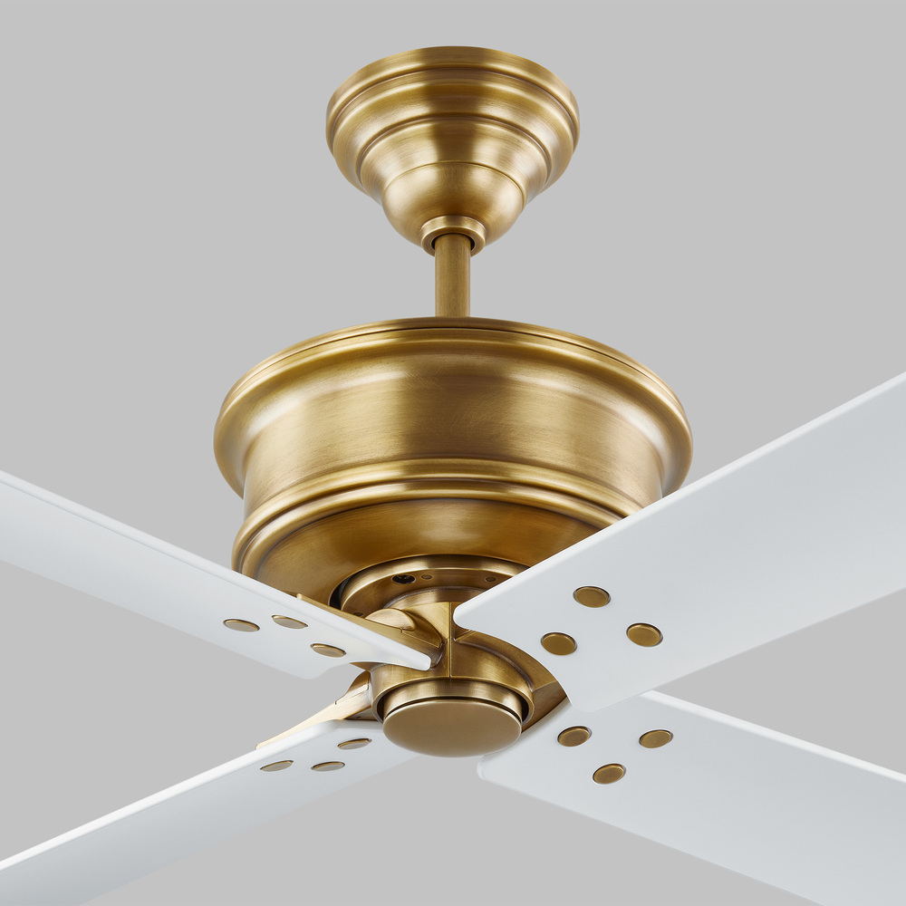 Subway 56&#34; Indoor/Outdoor Antique Brass Ceiling Fan with Handheld Remote Control