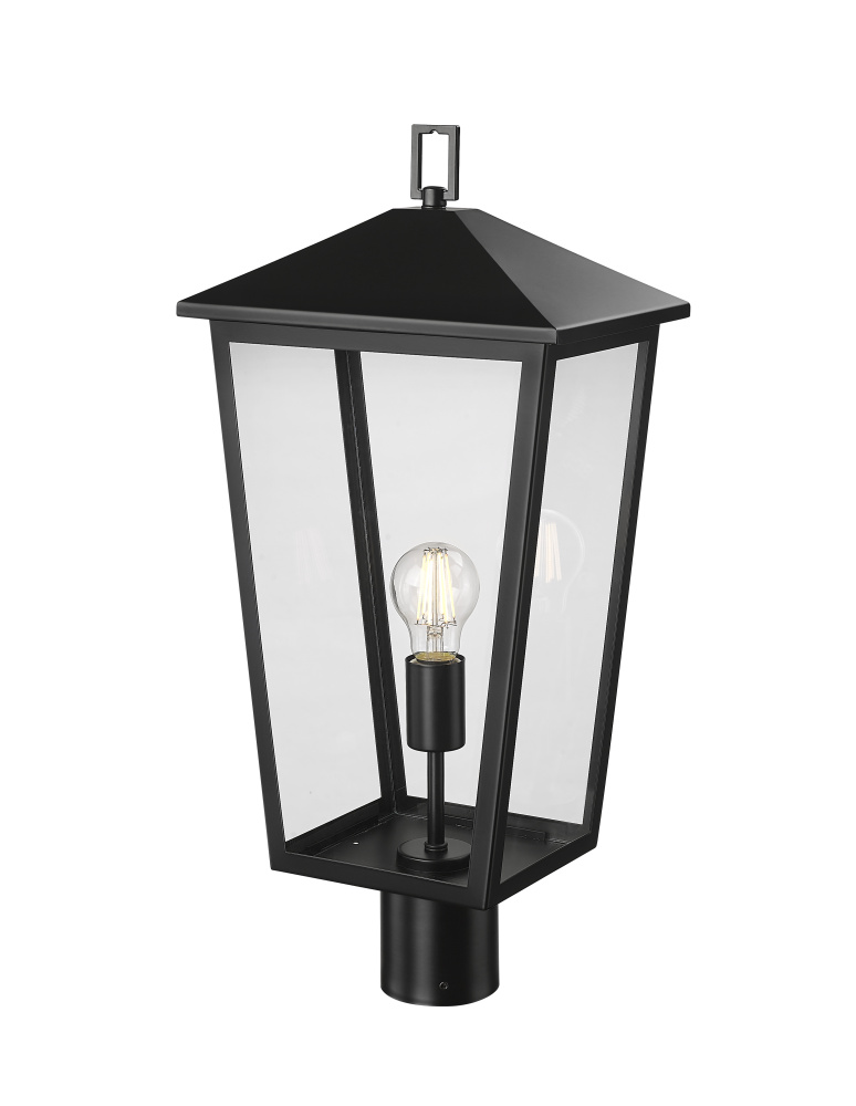 Munger 23&#34; High 1-Light Outdoor Post Lantern - Powder Coated Black