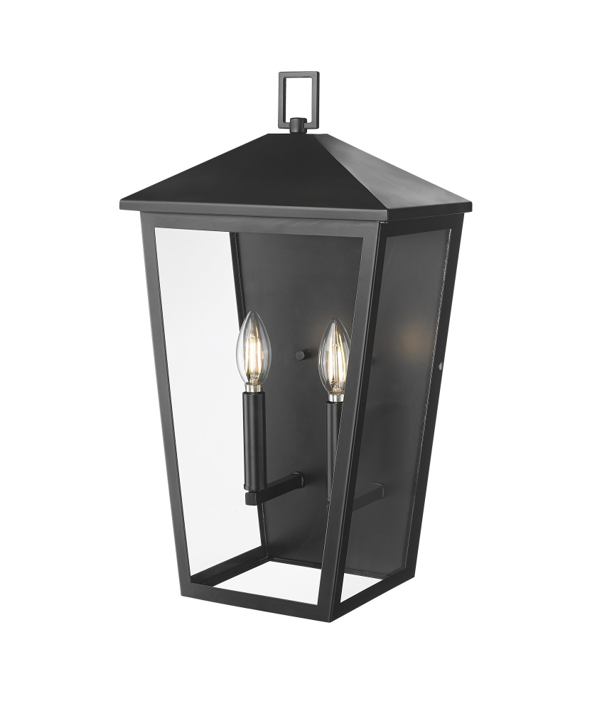 Munger 19.75&#34; High 2-Light Outdoor Wall Sconce - Powder Coated Black