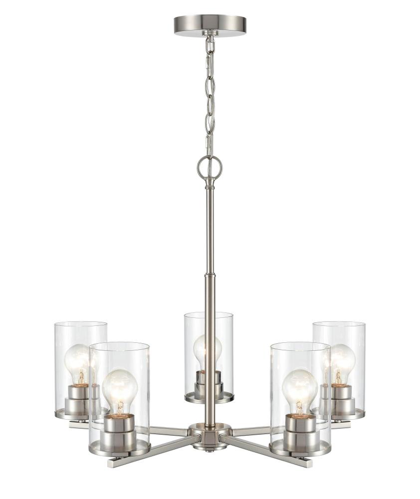 Verlana 5-Light Chandelier Ceiling Light Brushed Nickel