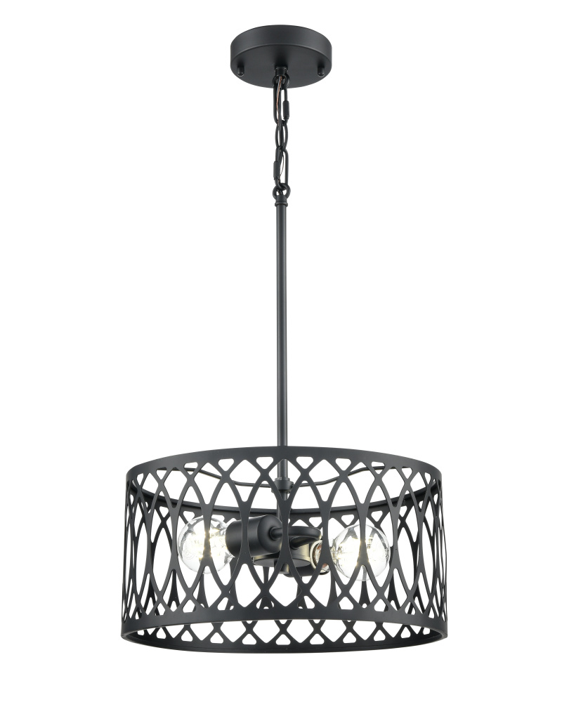 Arelyn 13&#34; Wide 2-Light Pendant - Matte Black