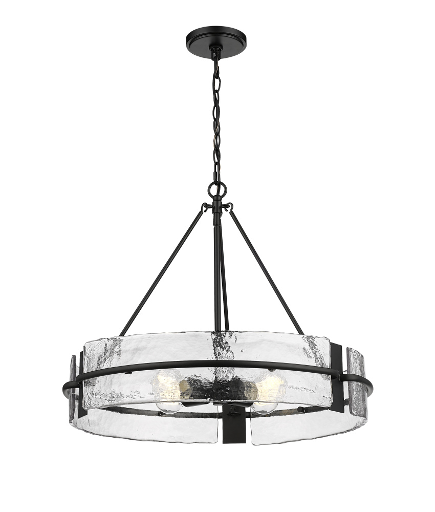 Rezi 24&#34; Wide 4-Light Pendant - Matte Black