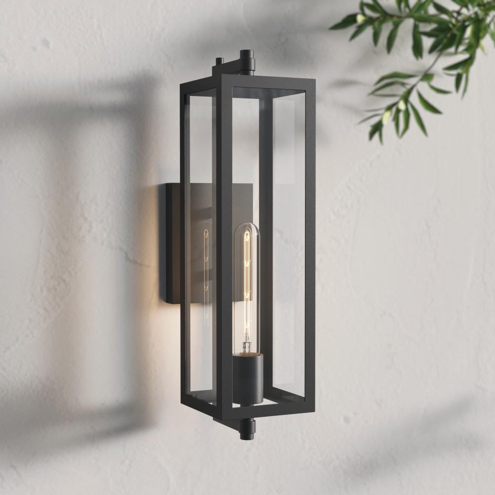 Messi 1-Light Outdoor Wall Sconce Textured Black