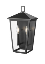 Millennium 198002-PBK - Munger 16.5&#34; High 2-Light Outdoor Wall Sconce - Powder Coated Black