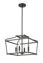 Millennium 19104-MB - Nellita 16&#34; Wide 4-Light Pendant - Matte Black