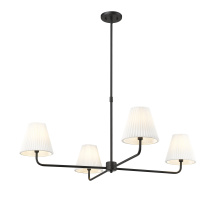 Millennium 25104-MB - Ami 40&#34; Wide 4-Light Chandelier - Matte Black