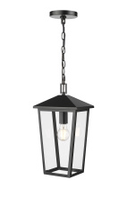 Millennium 198201-PBK - Munger 9.25&#34; Wide 1-Light Outdoor Hanging Pendant - Powder Coated Black