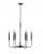 Savanne 6-Light Chandelier Ceiling Light Matte Black