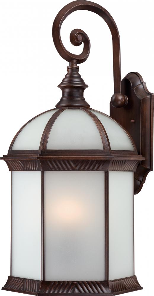 1-Light 26&#34; Outdoor Wall Lantern in Rustic Bronze Finish with Frosted Glass and (1) 26W GU24