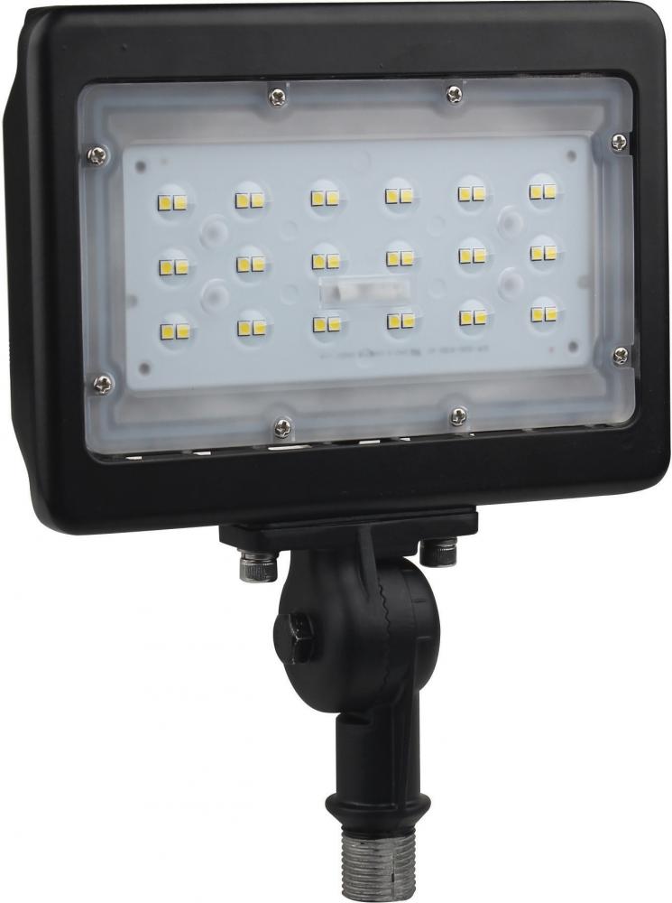 LED Medium Flood Light- 30W - 5000K - Bronze Finish - 100-277V