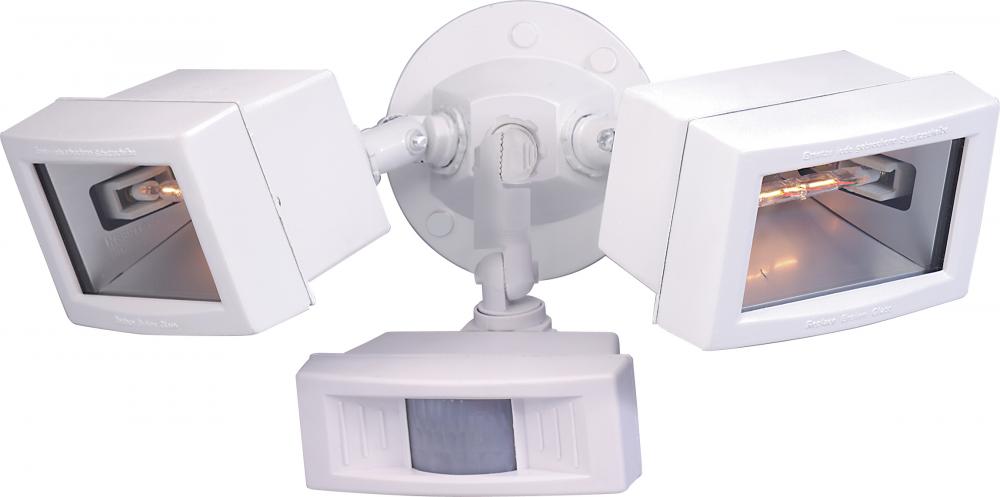 2 Light - 15&#34; - Flood Light, Exterior - Twin Mini Halogen w/Motion Sensor