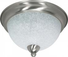 Nuvo 60/131 - 3-Light 15&#34; Flush Ceiling Light Fixture in Brushed Nickel Finish with Water Spot Glass