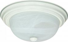 Nuvo 60/2628 - 2-Light Flush Mount Ceiling Light in Textured White Finish with Alabaster Mushroom Glass and (2) 13W