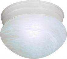 Nuvo 60/2636 - 1-Light Small Flush Mount Ceiling Light in Textured White Finish with Alabaster Mushroom Glass and
