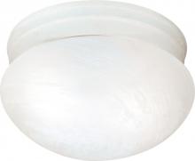 Nuvo 60/2637 - 2-Light 9.5" Flush Mount Ceiling Light in Textured White Finish with Alabaster Mushroom Glass