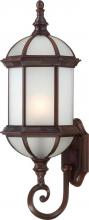Nuvo 60/4992 - 1-Light 22&#34; Outdoor Wall Lantern in Rustic Bronze Finish with Frosted Glass and (1) 18W GU24