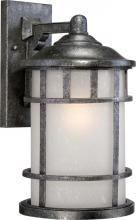 Nuvo 60/5633 - 1-Light 10&#34; Outdoor Wall Fixture in Aged Silver Finish with Frosted Seed Glass
