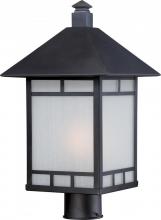 Nuvo 60/5705 - 1-Light 10&#34; Post Mounted Outdoor Fixture in Stone Black Finish and Frosted Seeded Glass
