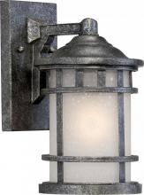 Nuvo 60/5731 - 1-Light 6.5&#34; Wall Mounted Outdoor Fixture in Aged Silver Finish and Frosted Seeded Glass